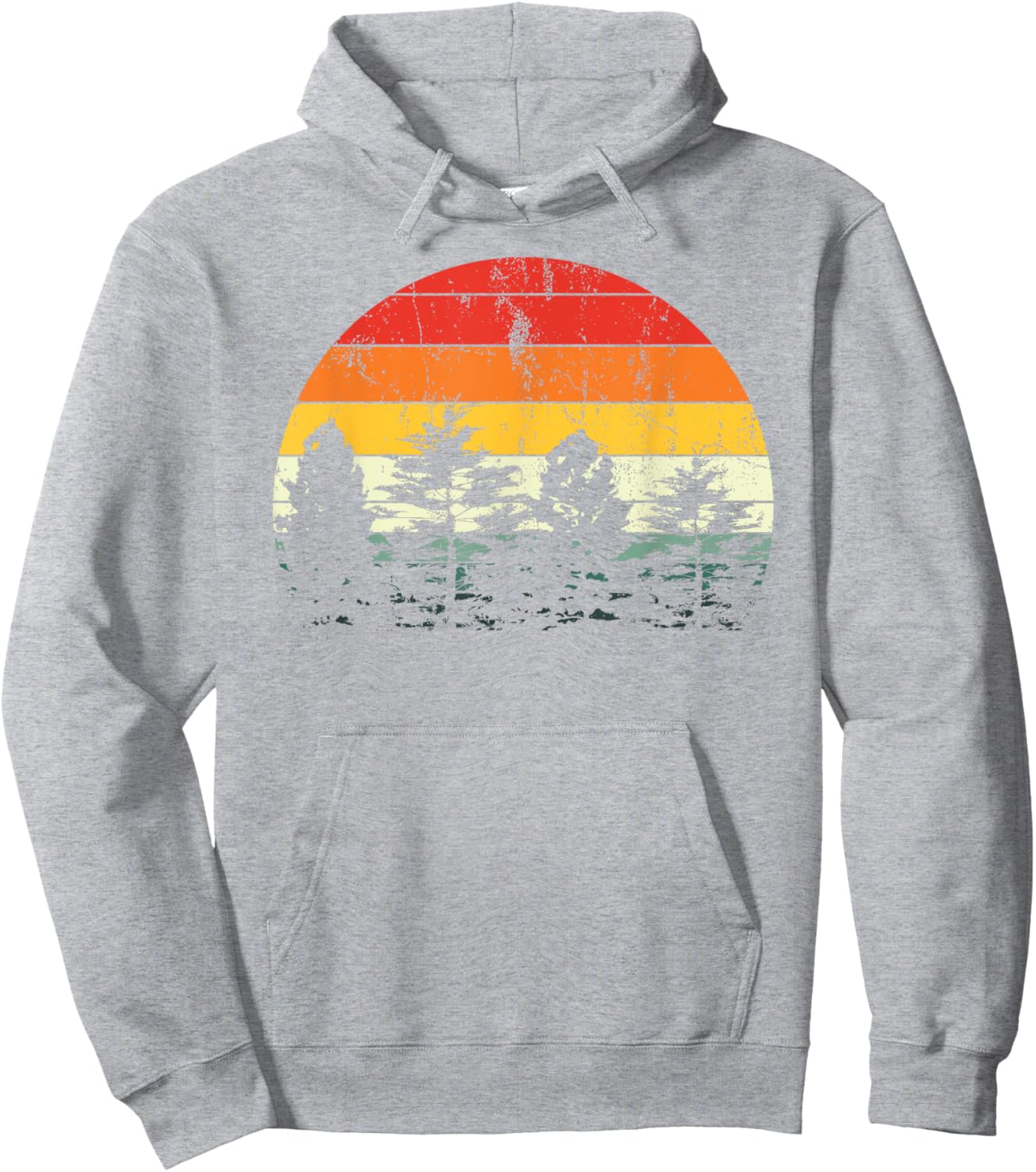 Outdoor Trees Wildlife Retro Nature Forest Hoodie - Hoodie | Ash