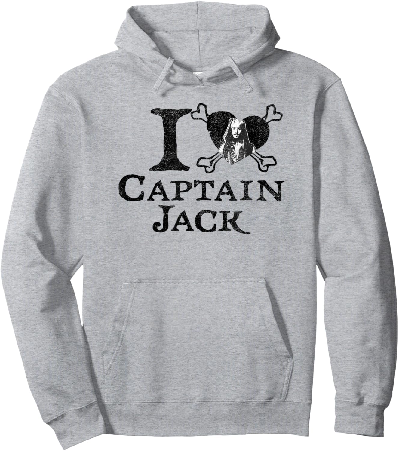 Disney Pirates of The Caribbean I Heart Captain Jack Hoodie - Hoodie | Ash