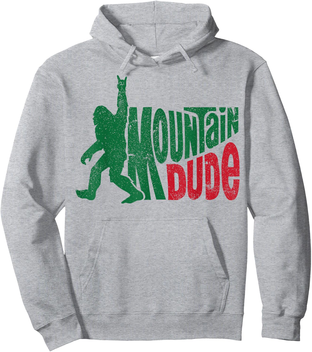 Mountain Dude Bigfoot Sasquatch Hiking Funny Hoodie - Hoodie | Ash