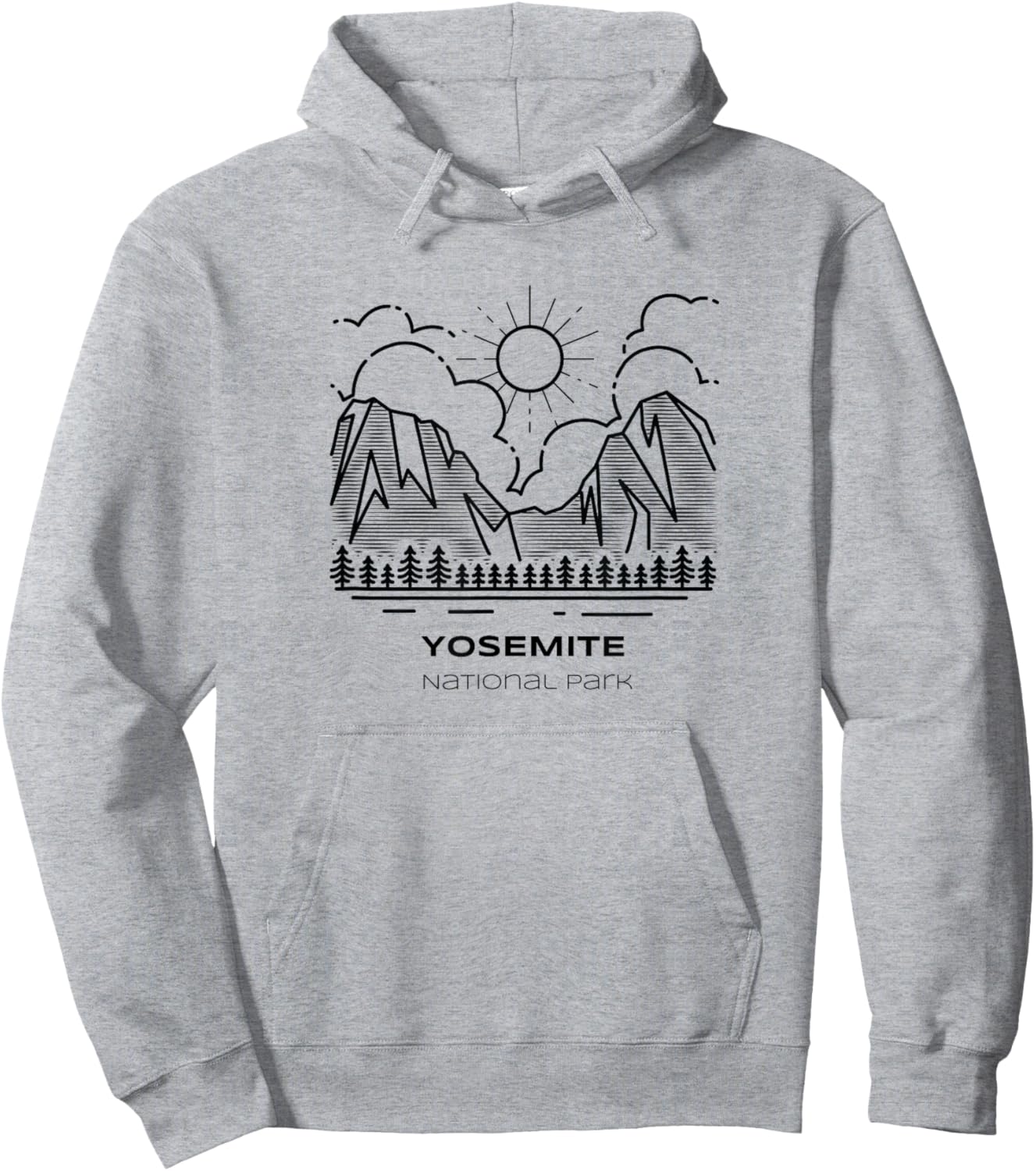 Vintage Yosemite National Park Hike Hoodie - Hoodie | Ash