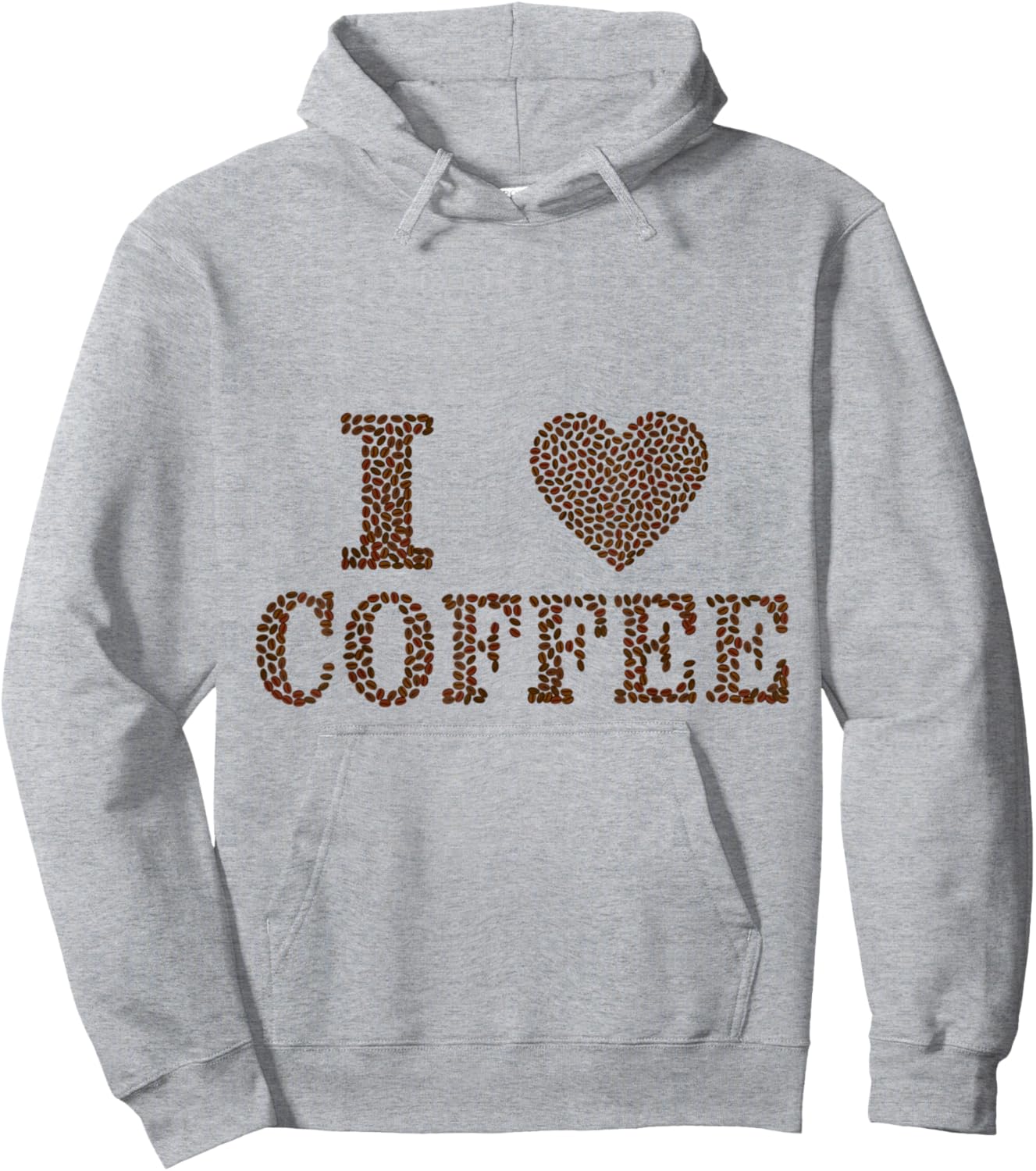 I Love Coffee Funny Birthday Gift Sleep Hoodie - Hoodie | Ash