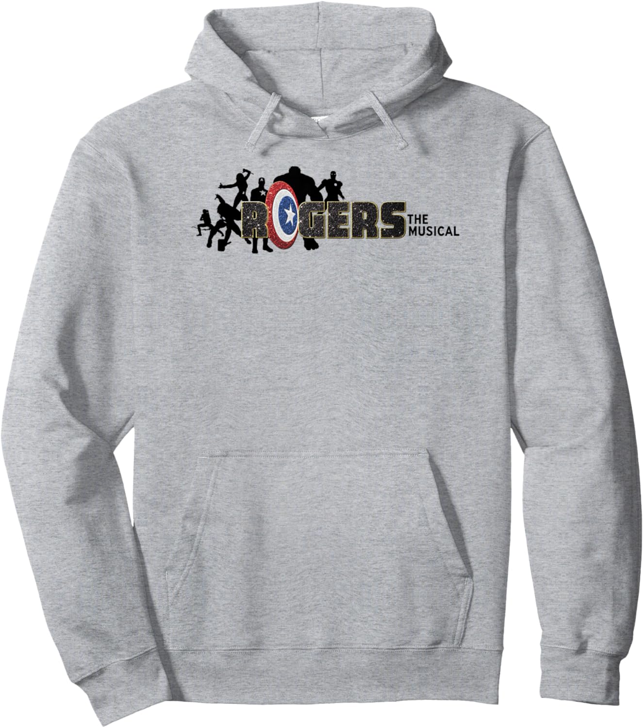 Marvel Hawkeye Disney Plus Rogers The Musical Silhouette Hoodie - Hoodie | Ash