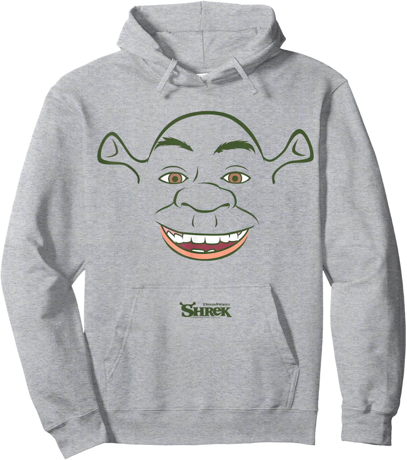 Shrek Big Face Halloween Costume Hoodie - Hoodie | Ash