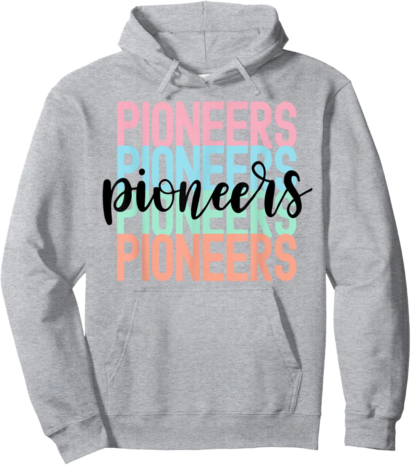Pioneers Team Mascot School Spirit Game Night Hoodie - Hoodie | Ash