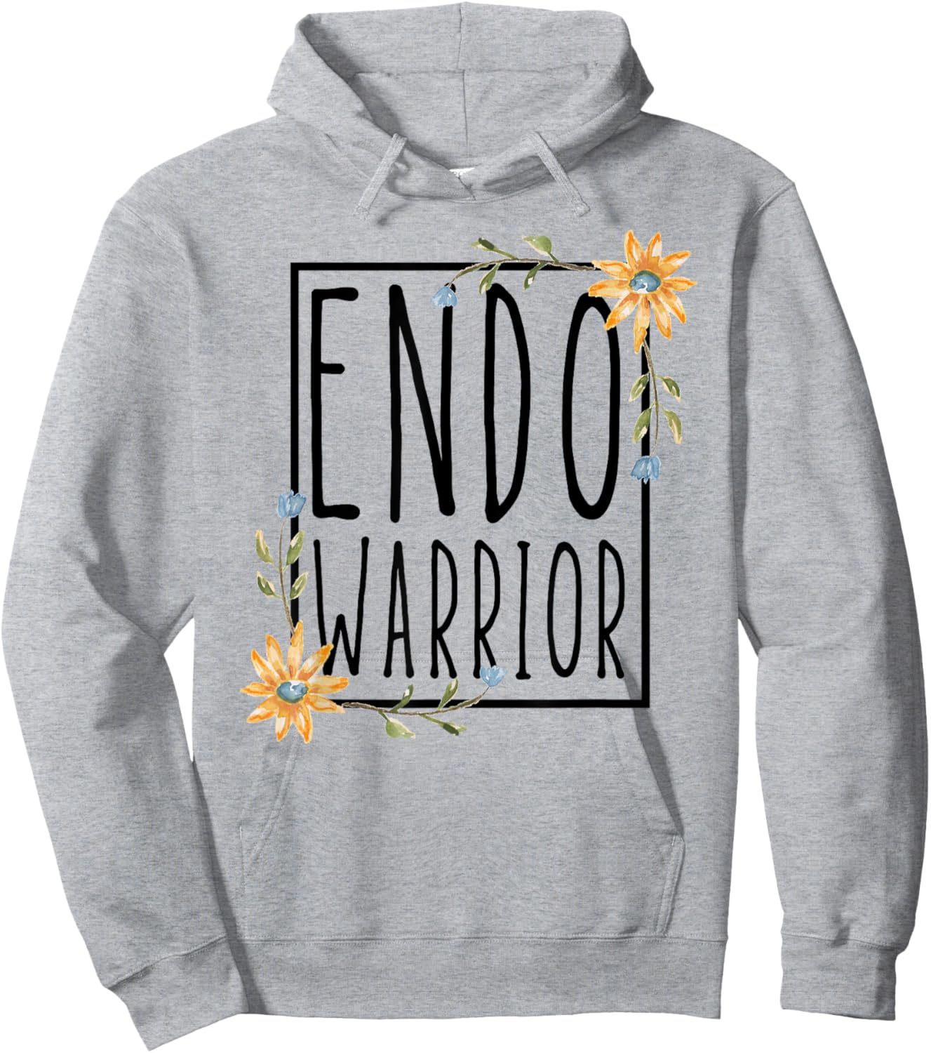 Endo Warrior - Sunflower Endometriosis Awareness Hoodie - Hoodie | Ash
