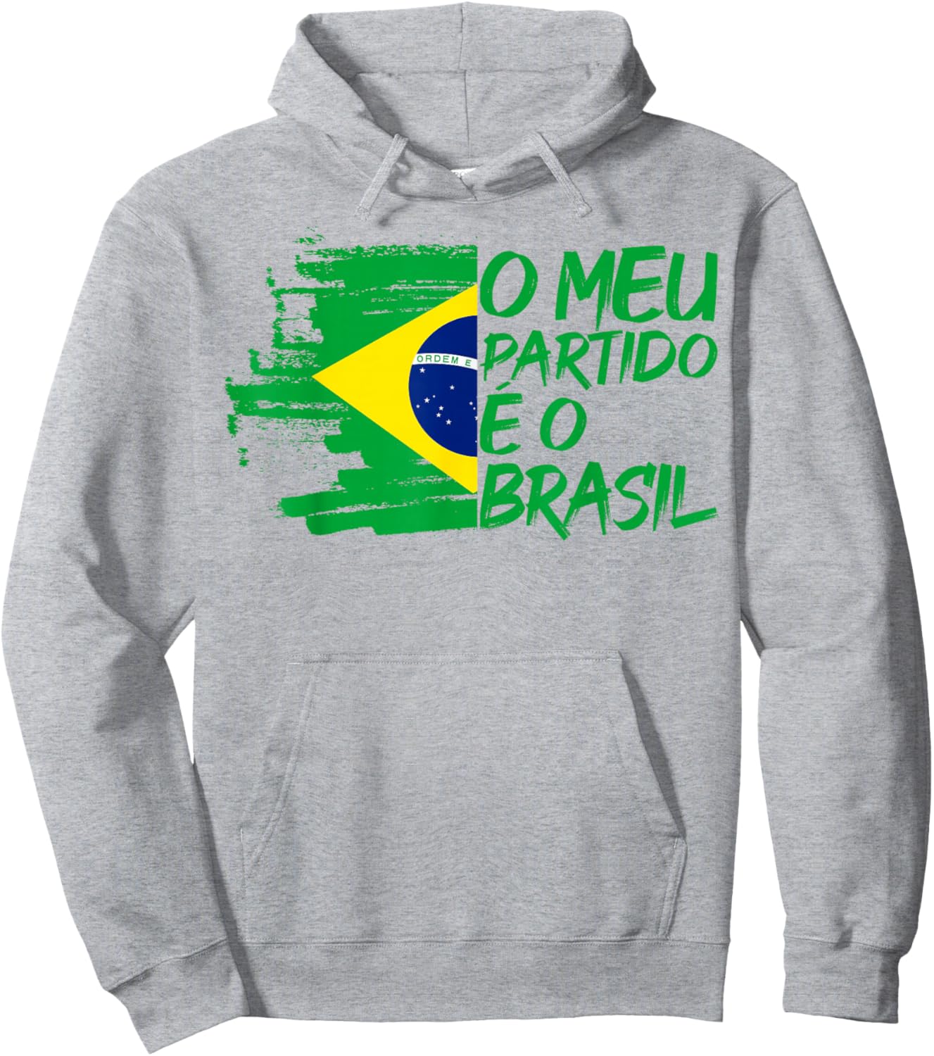 Meu Partido E O Brasil Flag Jair Bolsonaro Presidente 2026 Hoodie - Hoodie | Ash