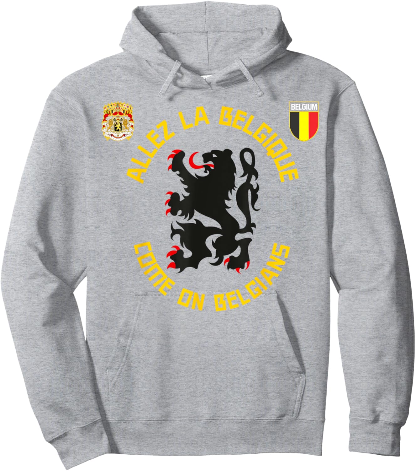 Allez La Belgique Belgian Football Travel Jersey Hoodie - Hoodie | Ash