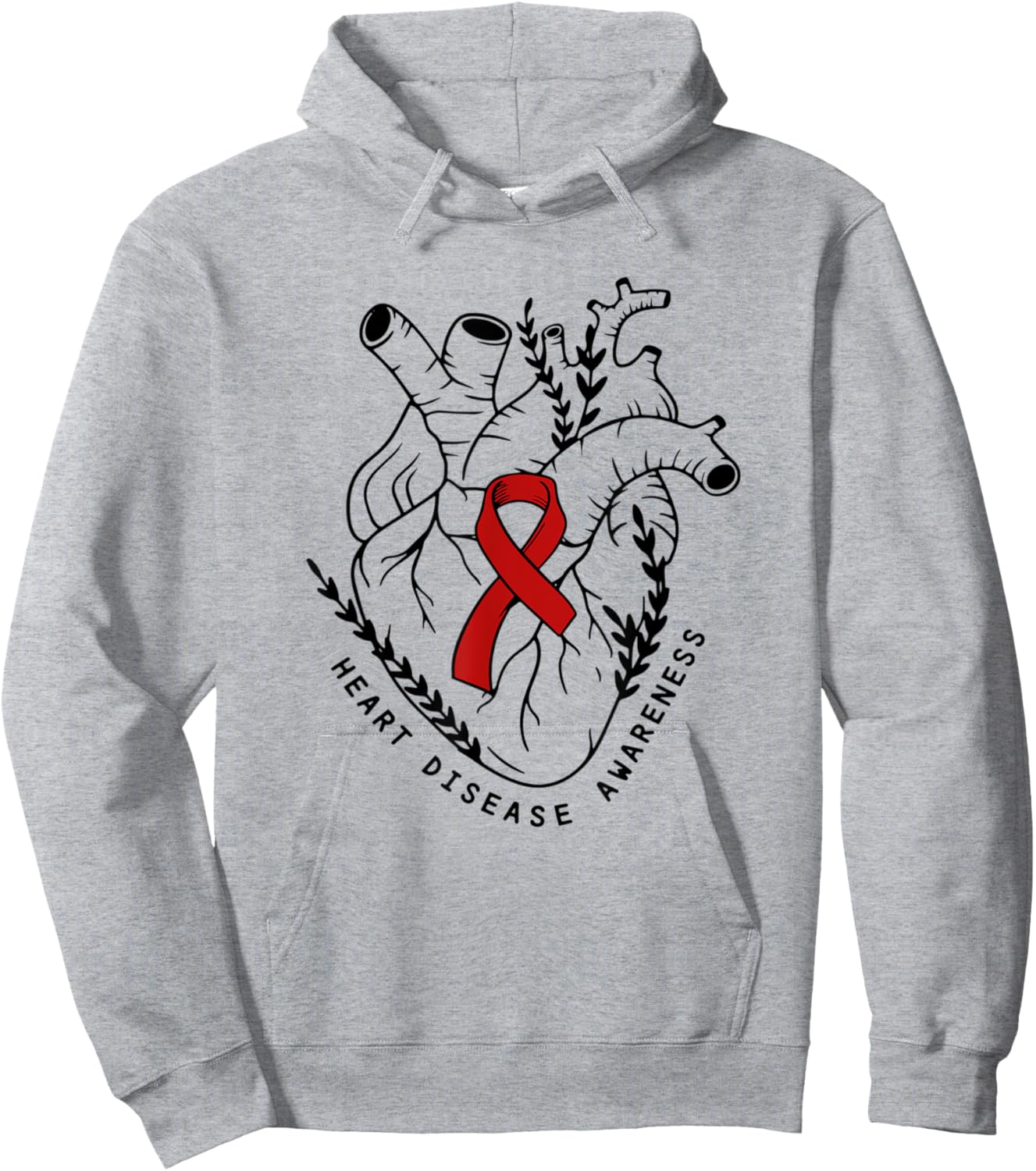 Heart Disease Awareness Strong Heart CHD Awareness Month Hoodie - Hoodie | Ash