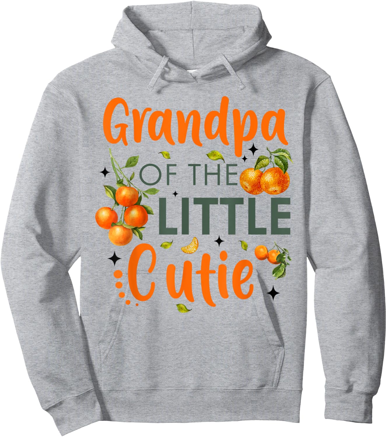 Grandpa Of The Little Cutie Orange 1st Birthday Party Hoodie - Hoodie | Ash