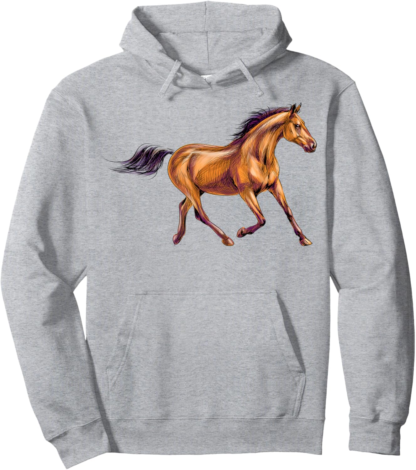 Red black Horses Horseback Riding Horse Lovers Flowers 2021 Hoodie - Hoodie | Ash