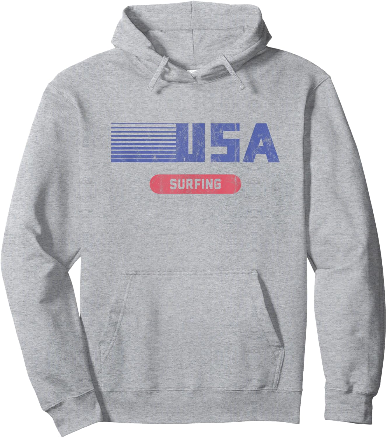 Retro USA 2020 Team American Surfing Vintage Hoodie - Hoodie | Ash