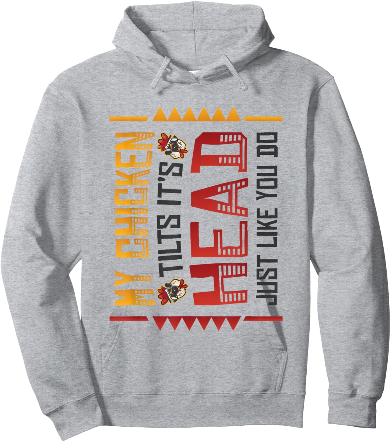 My Chicken Tilts It´s Head Just Like You Do Funny Chicken Hoodie - Hoodie | Ash