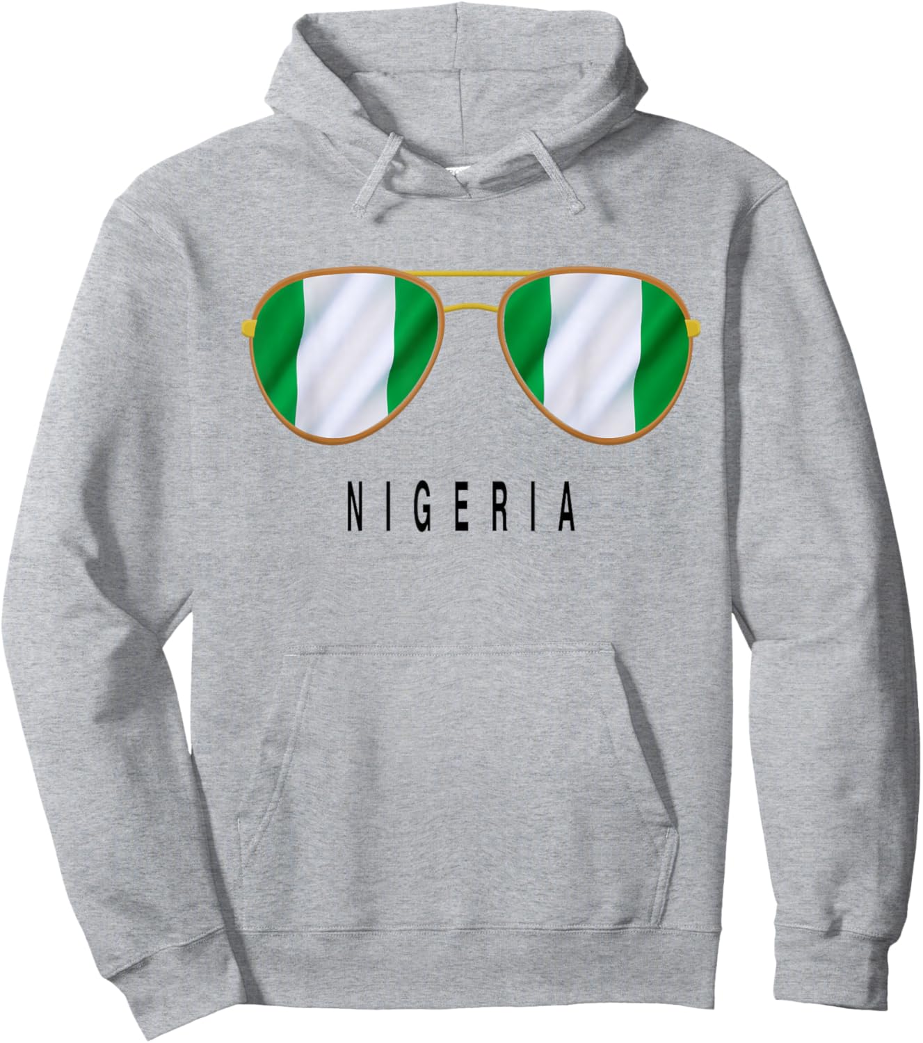 Nigeria Flag Nigerian Nigeria Pride Sunglasses Hoodie - Hoodie | Ash