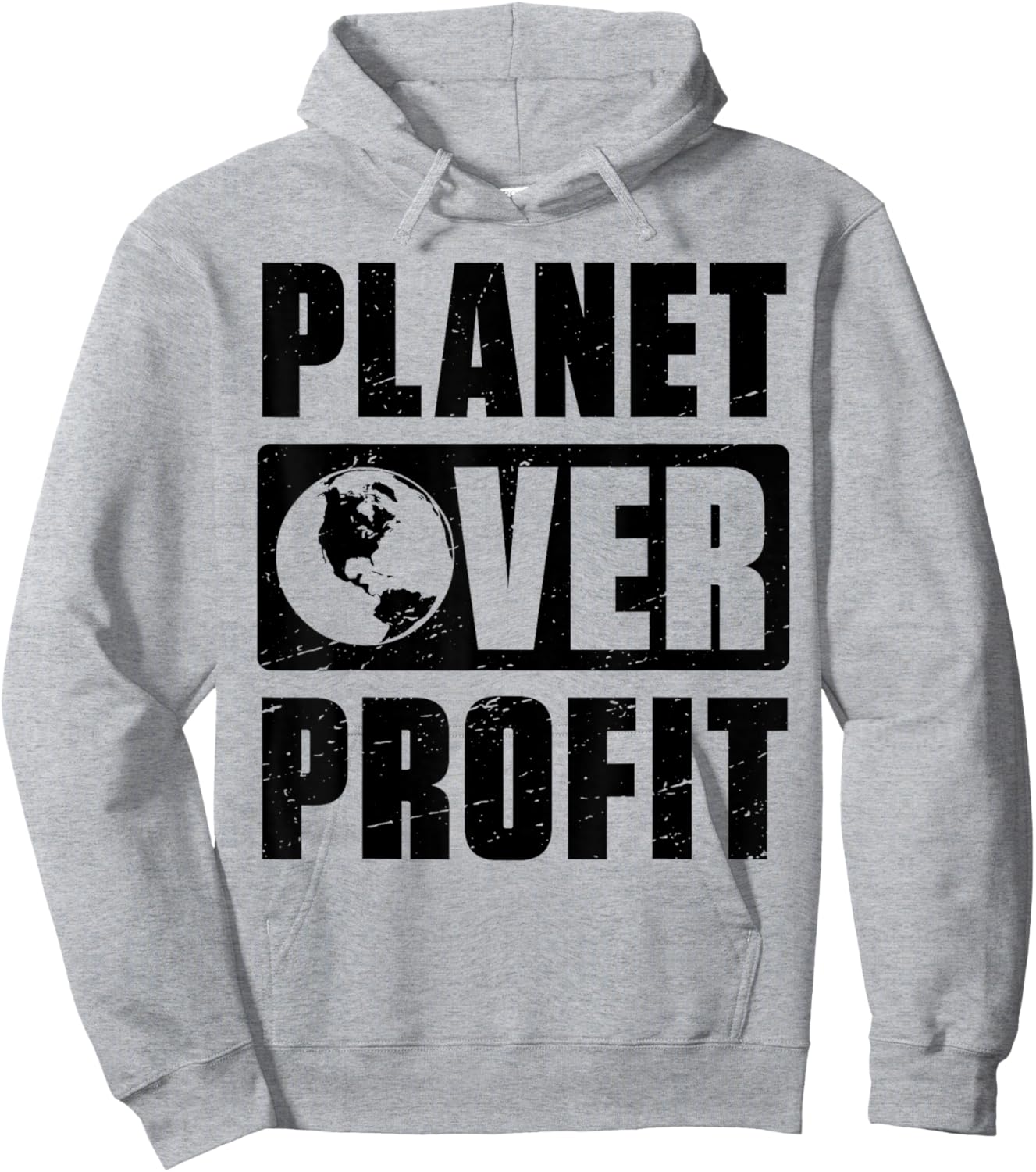 Earth Day Planet Over Profit Environmental Climate Change Hoodie - Hoodie | Ash