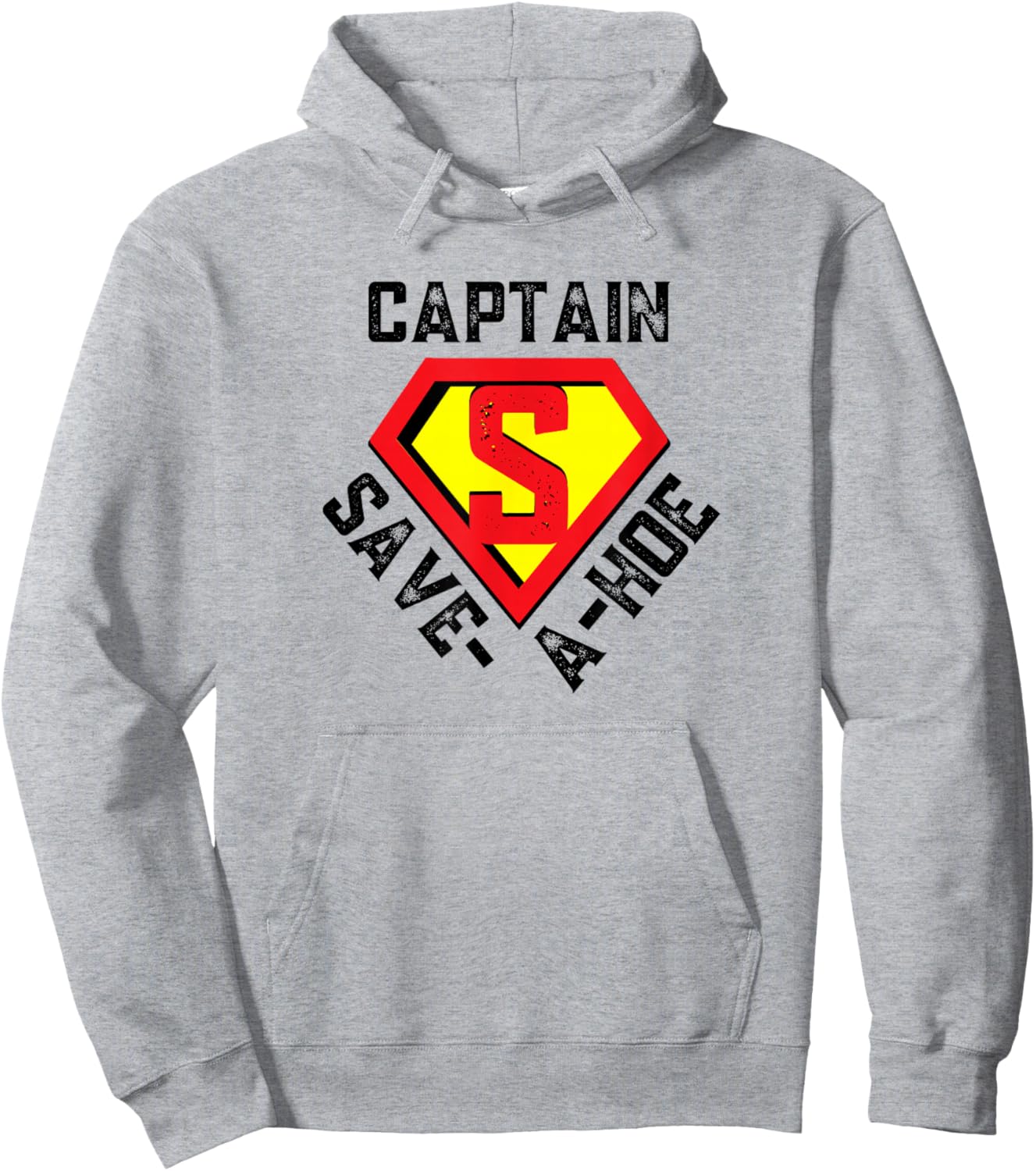 Captain Save-A-Hoe Rusty Vintage Funny Retro Hoodie - Hoodie | Ash