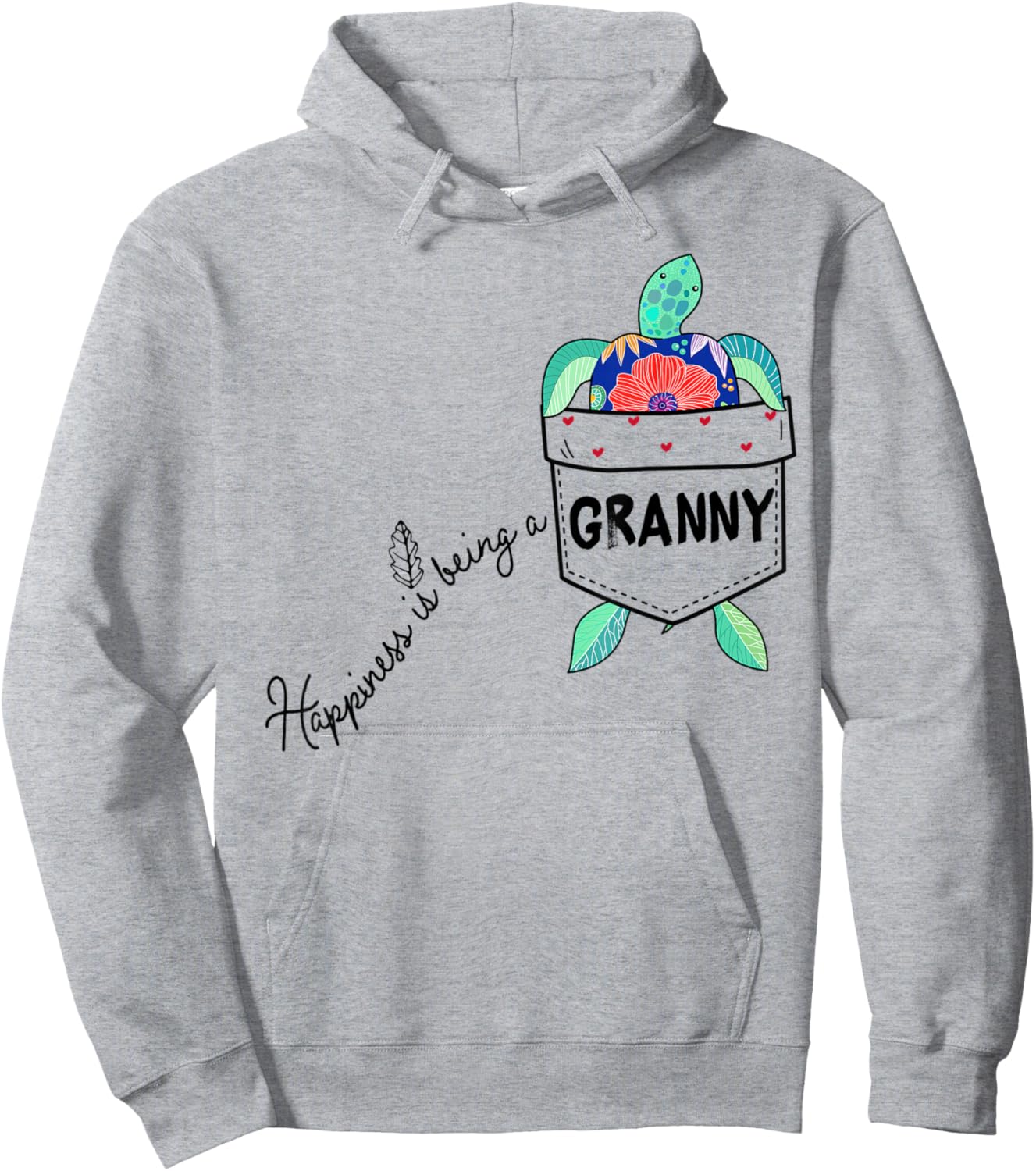 Happiness is being a Granny Sea Turtle Ocean Animal Hoodie - Hoodie | Ash