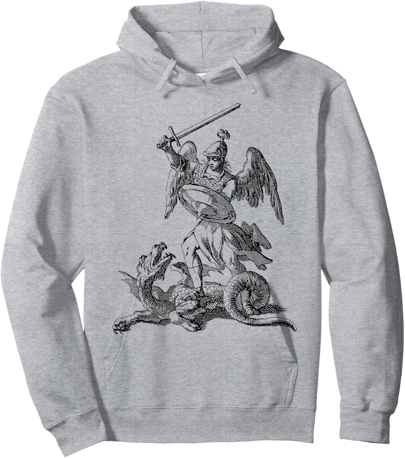 Saint George Shirt St George Slaying the Dragon Artwear Hoodie - Hoodie | Ash