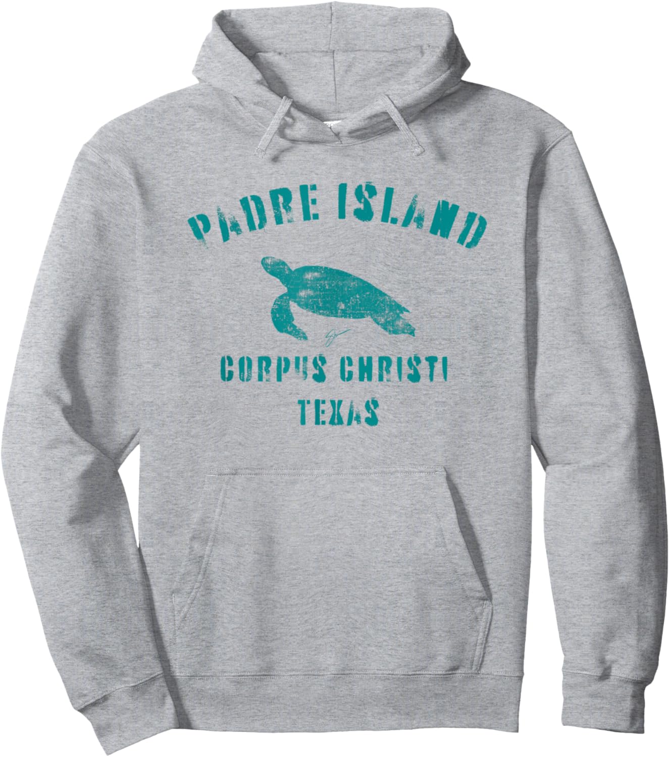 Padre Island Corpus Christi (Distressed) Hoodie - Hoodie | Ash
