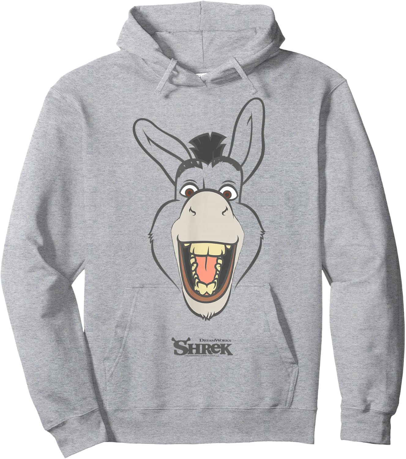 Shrek Donkey Big face Hoodie - Hoodie | Ash
