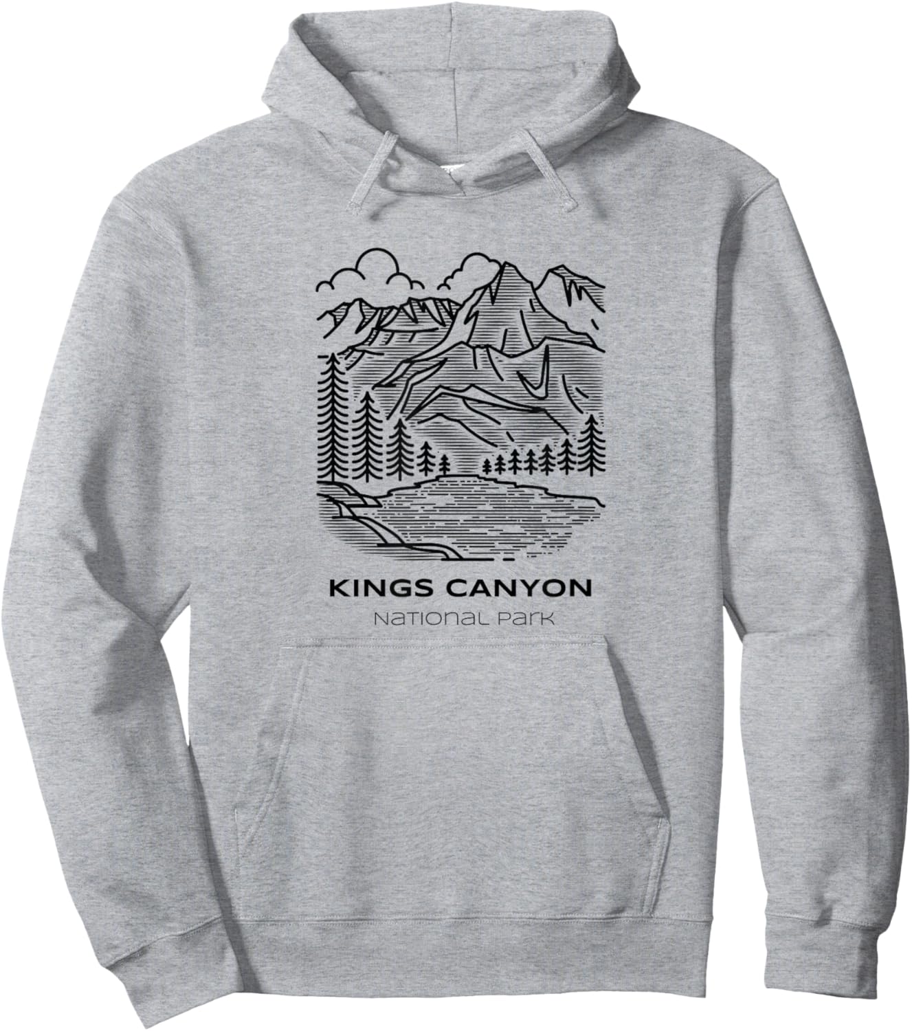 Vintage Kings Canyon National Park Hike Hoodie - Hoodie | Ash