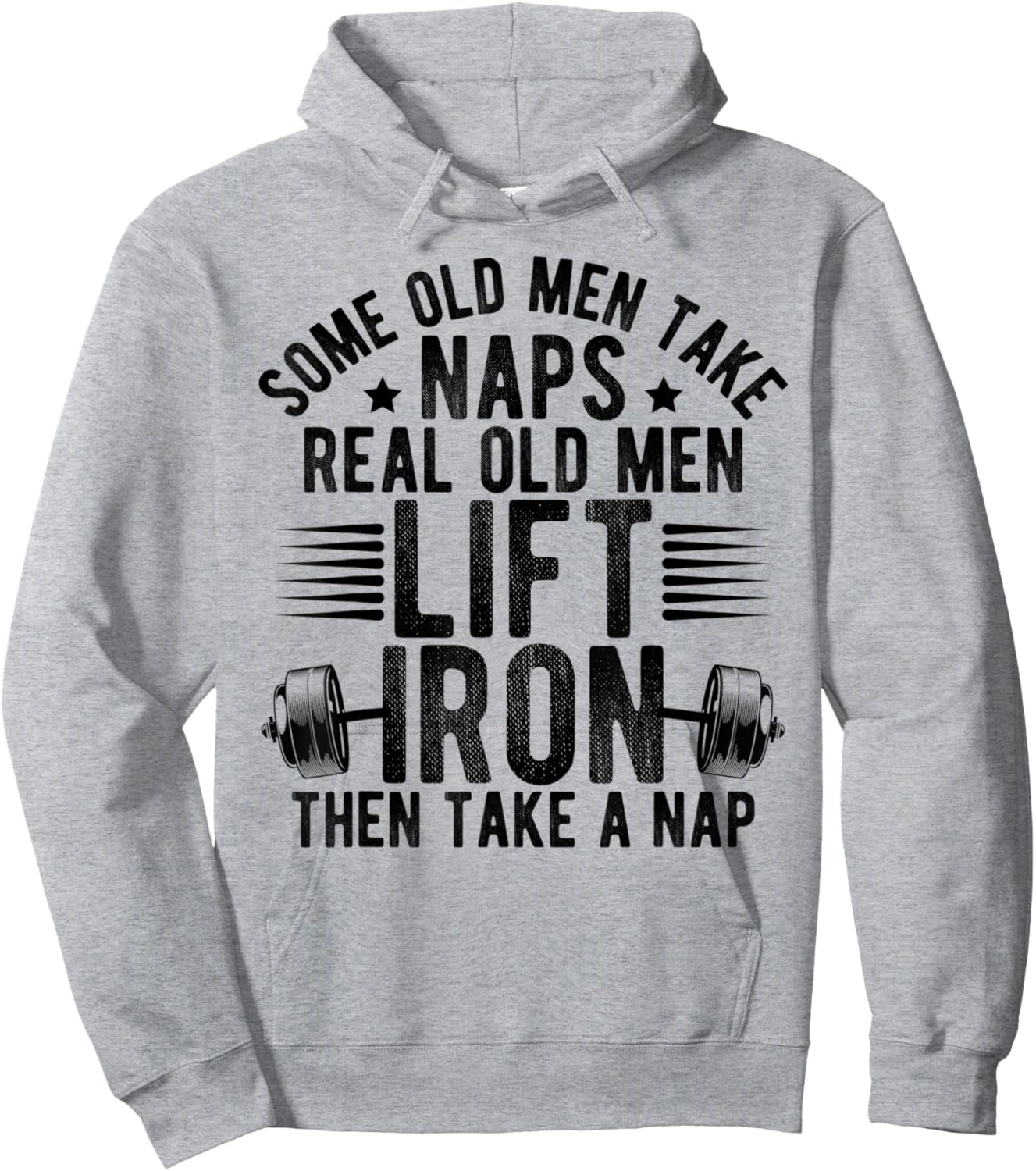 Old Men Gag Workout Gym Fitness Exercise Weightlifting Dad Hoodie - Hoodie | Ash