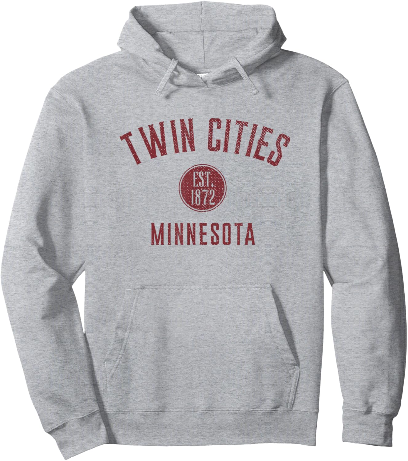 Twin Cities Minnesota Varsity Vintage Distressed Style Hoodie - Hoodie | Ash