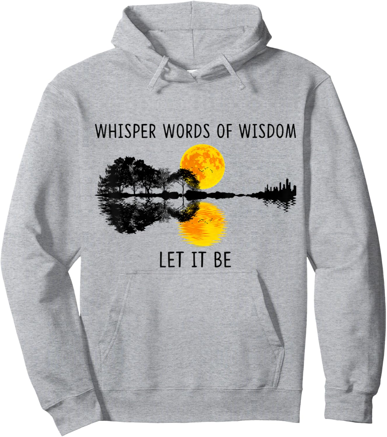 Whisper Words Of Wisdom Let-It Be Guitar Lake Shadow Hoodie - Hoodie | Ash