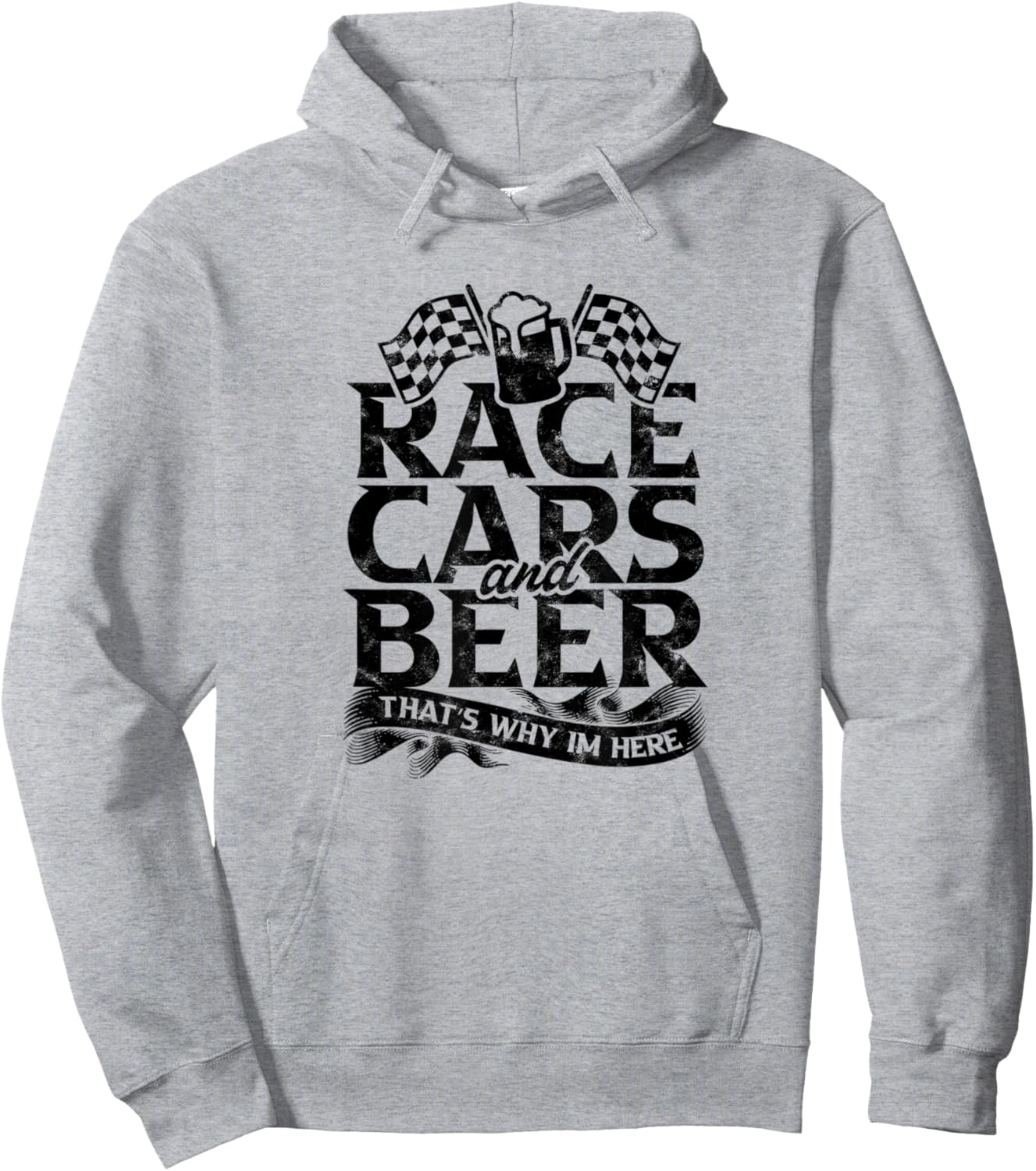 Race Track Flag Fast Cars Beer Race That's Why - Drinking Hoodie - Hoodie | Ash