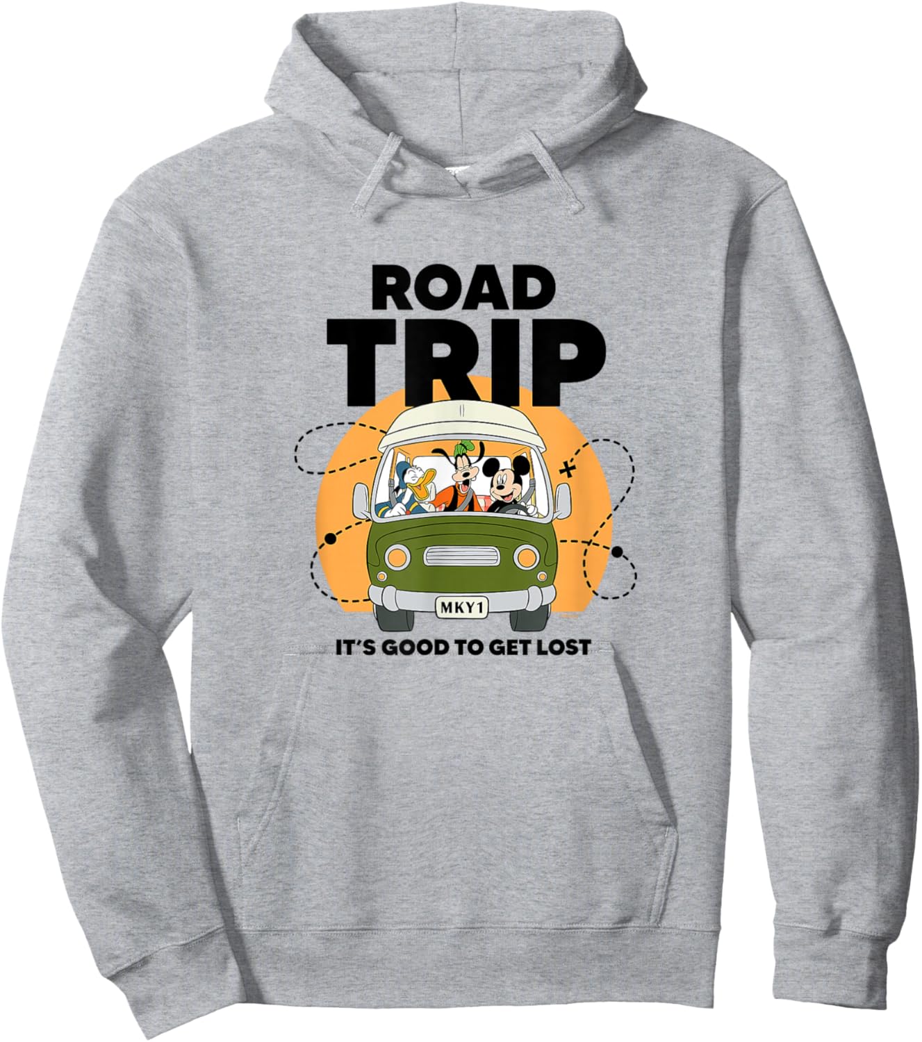 Donald, Goofy & Mickey - Road Trip Hoodie - Hoodie | Ash