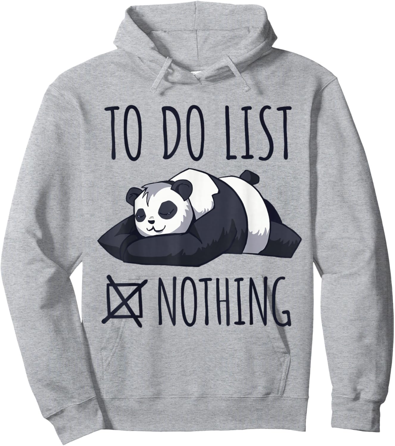 Panda Bear - To Do List: Nothing - Sleeping Panda Hoodie - Hoodie | Ash