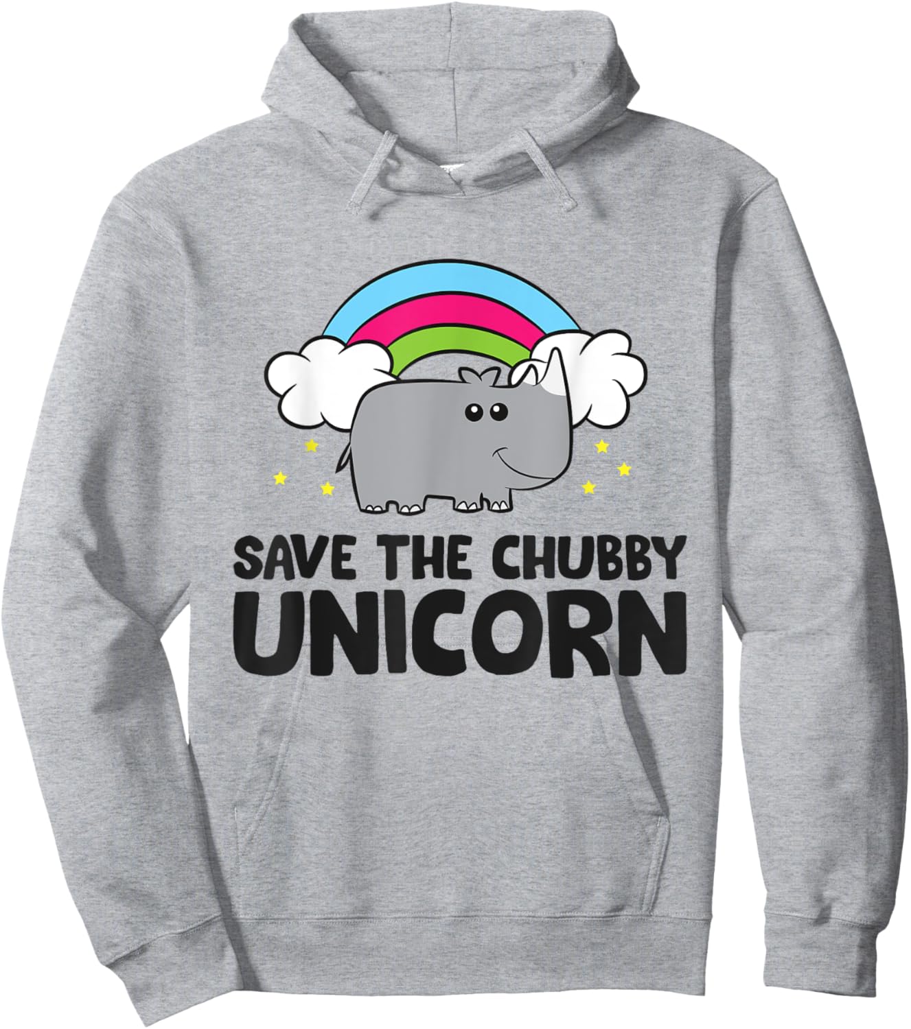 Save The Chubby Unicorn Love Rhinos Hoodie - Hoodie | Ash