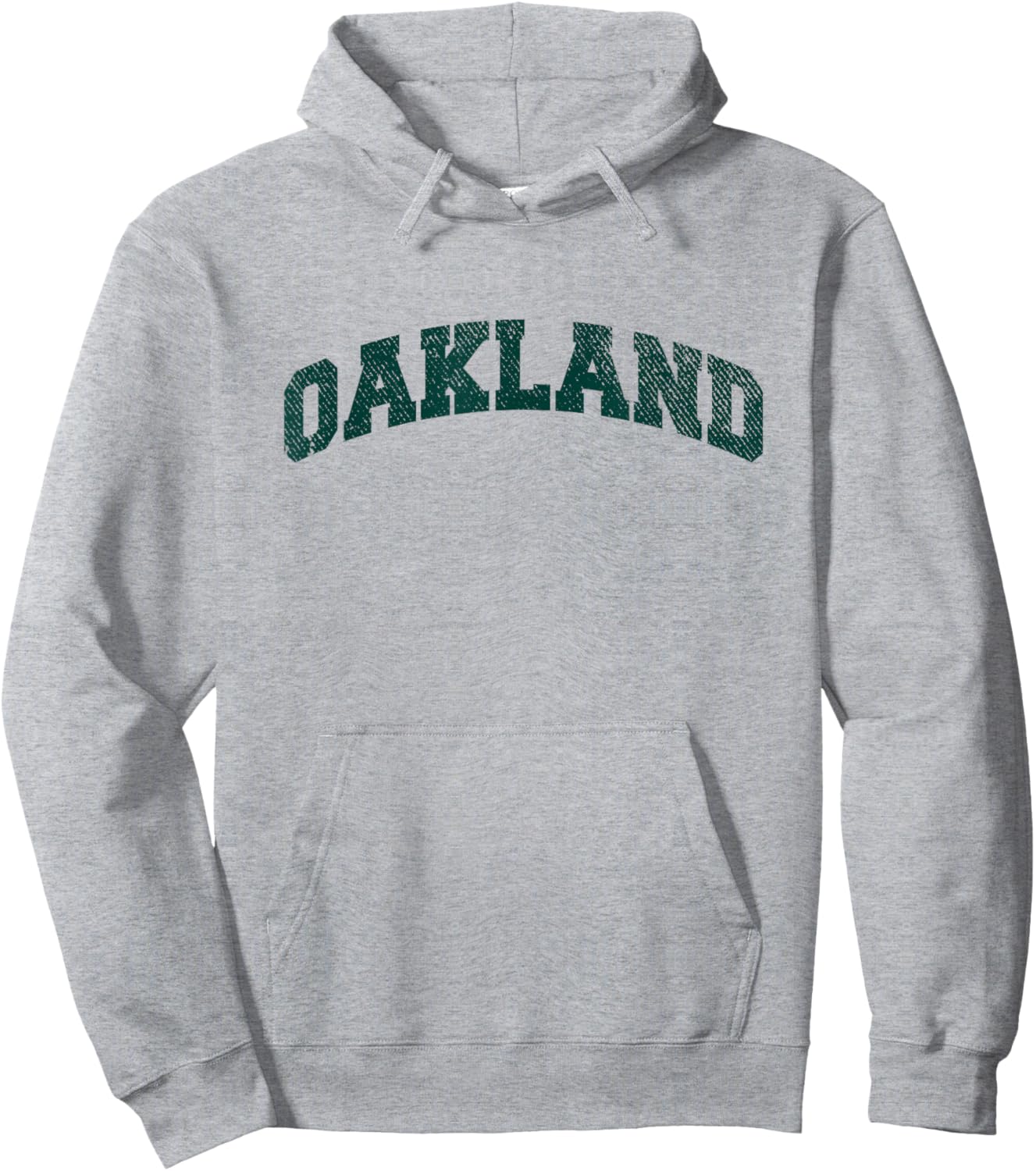 Oakland Classic Athletic Sports Distressed Hoodie - Hoodie | Ash