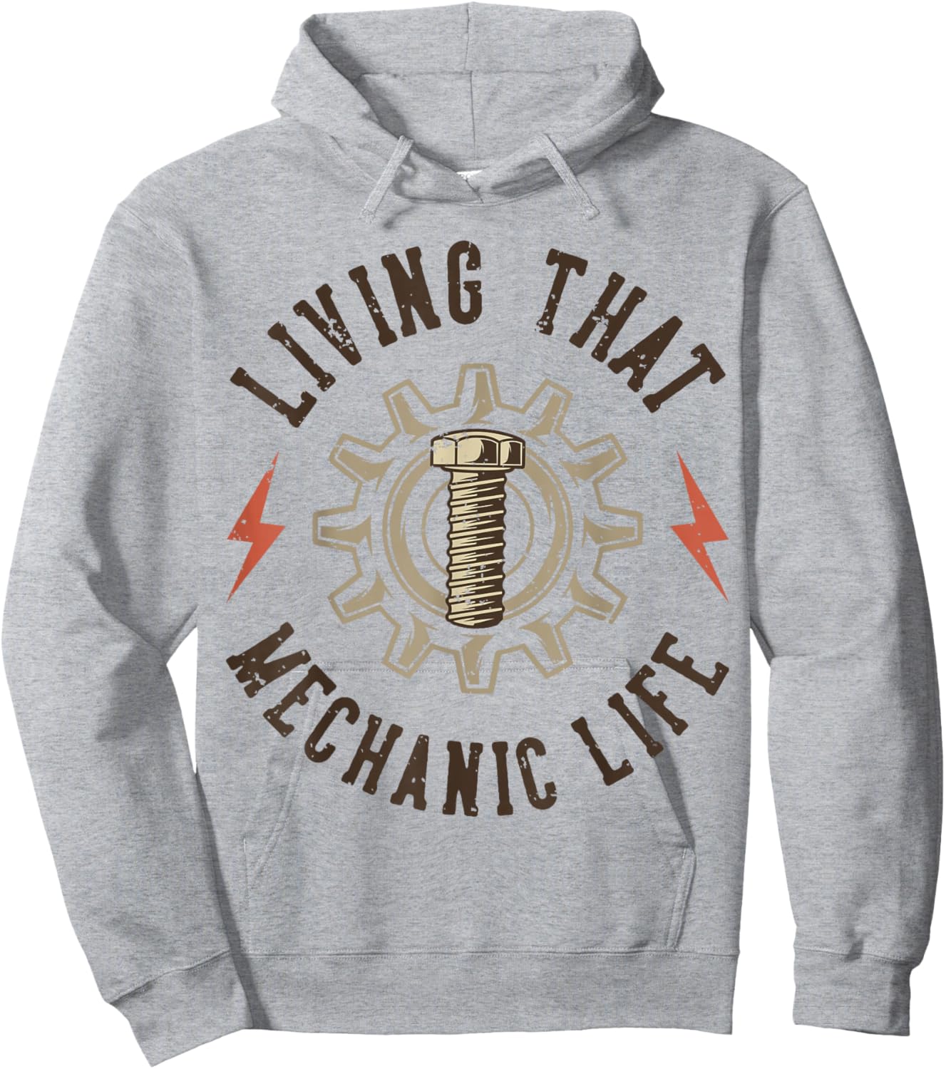 Living That Mechanic Life Hoodie - Hoodie | Ash
