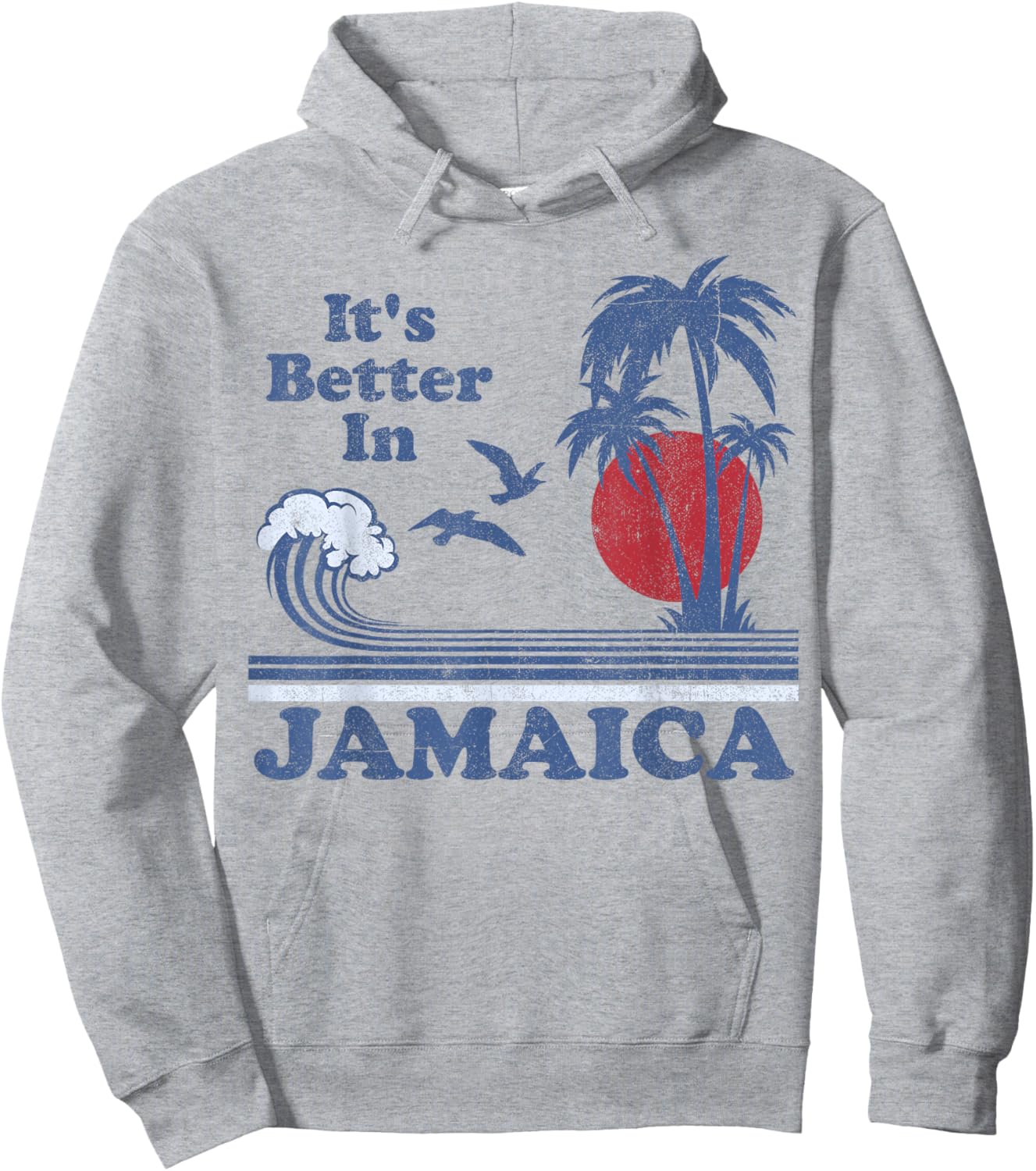 It's Better In Jamaica Jamaican Beach Retro Vintage 80's 70s Hoodie - Hoodie | Ash