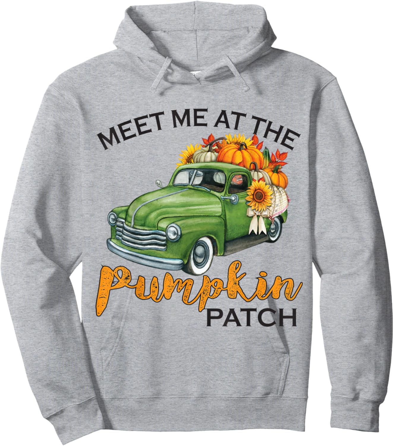 Meet Me At The Pumpkin Patch Pickup Fall Thanksgiving Xmas Hoodie - Hoodie | Ash