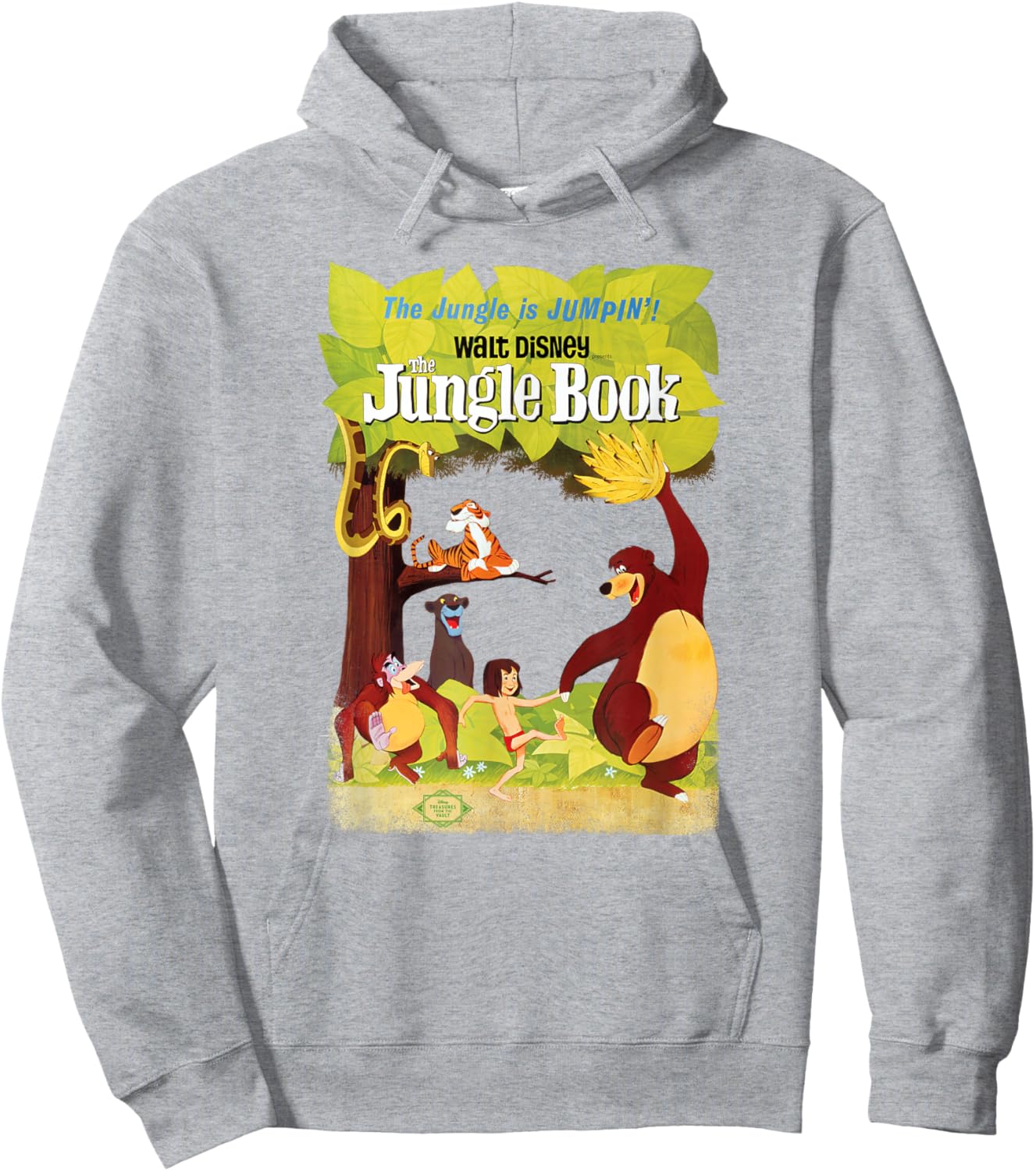 Disney The Jungle Book Retro Movie Poster Hoodie - Hoodie | Ash