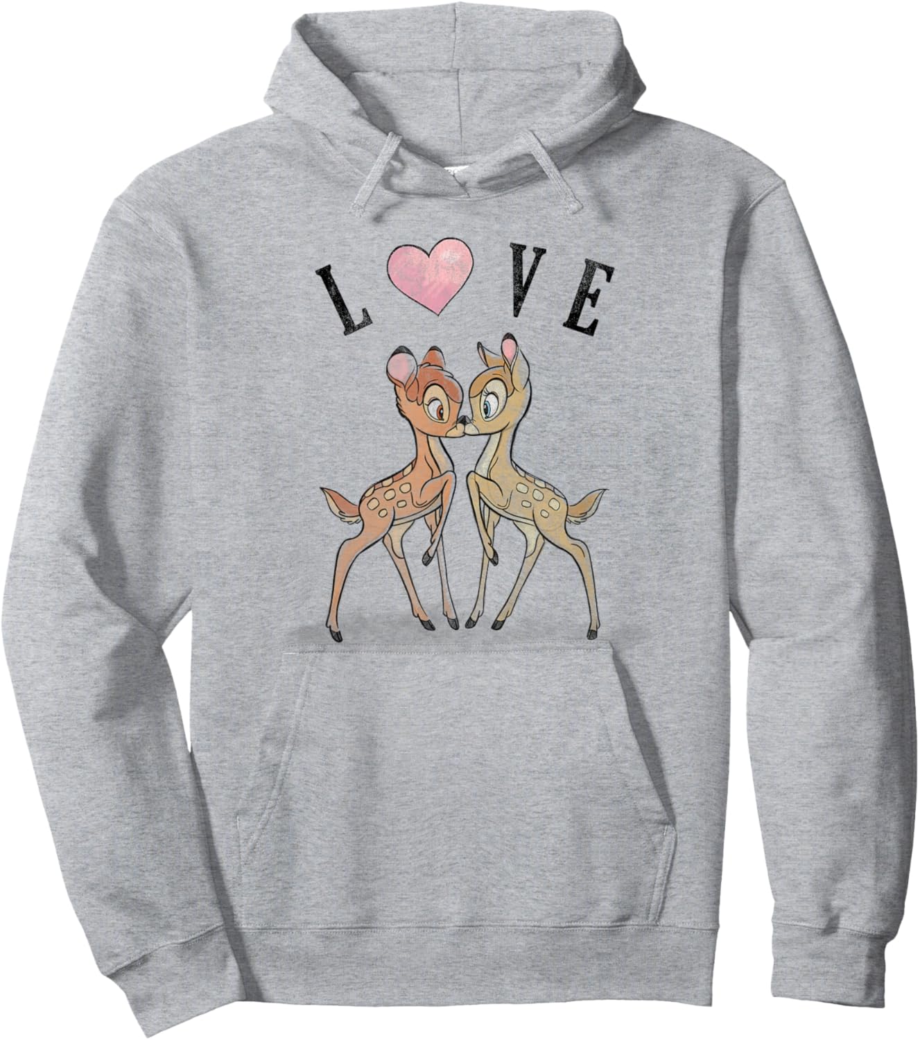 Disney Bambi & Faline Love Heart Hoodie - Hoodie | Ash
