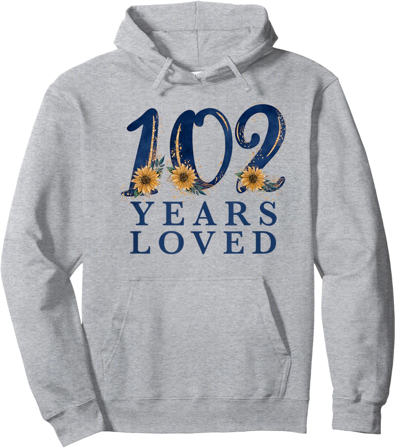 102 Year Old | 102nd Birthday for Grandma | 102 Years Loved Hoodie - Hoodie | Ash