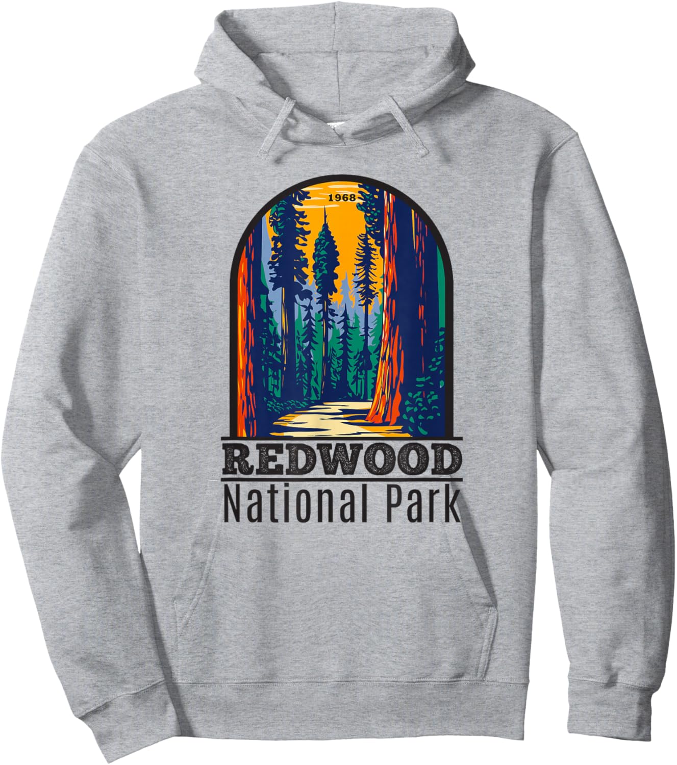 Redwood National Park Vintage Small Hoodie - Hoodie | Ash