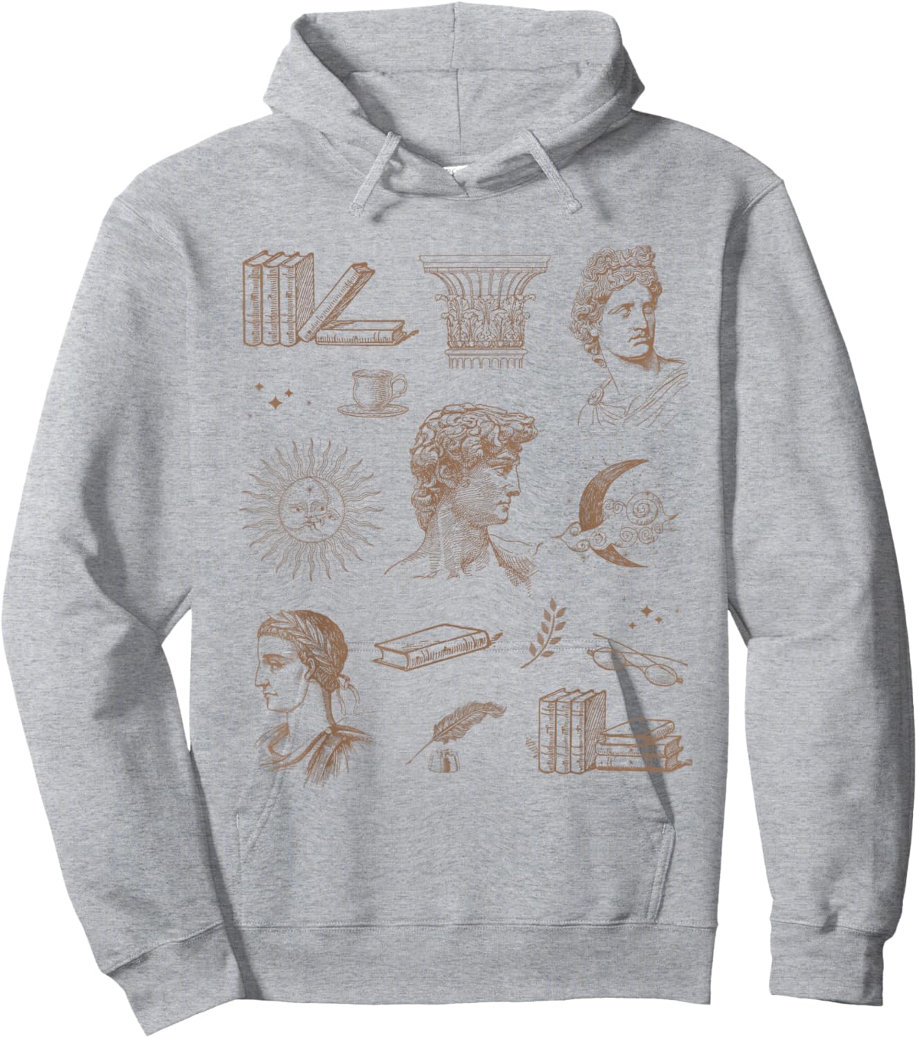 Dark Academia Clothing Aesthetic Book Lover Bookaholic Hoodie - Hoodie | Ash