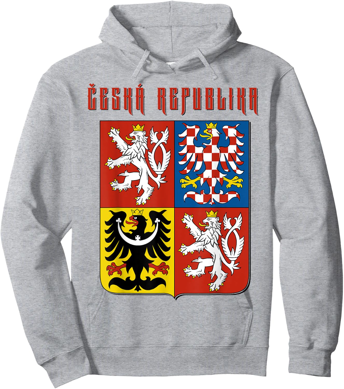 Ceská republika, Cesko, ceská vlajka Czech Patriotic Emblem Women Kids Men Hoodie - Hoodie | Ash