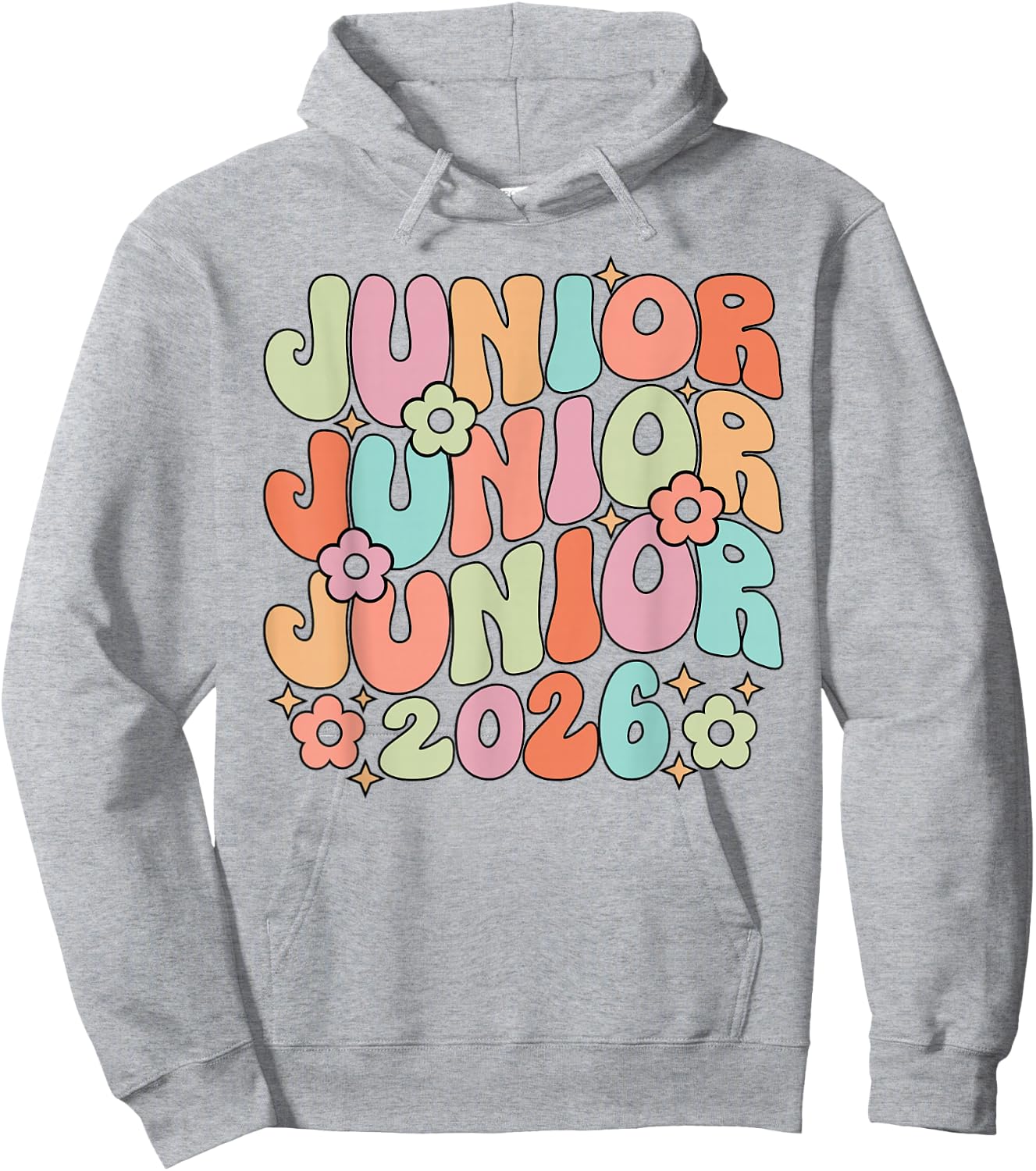 Groovy Junior 2026 Graduation Class Of 2026 Junior Hoodie - Hoodie | Ash