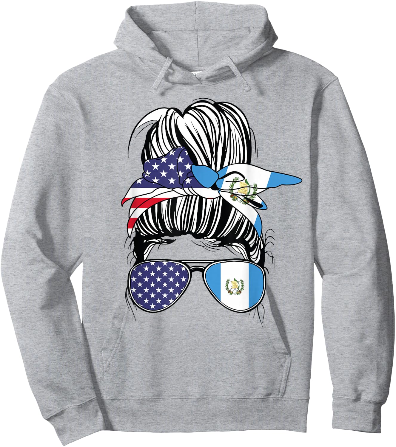 Guatemalan American Heritage Women USA Girl Guatemala Hoodie - Hoodie | Ash