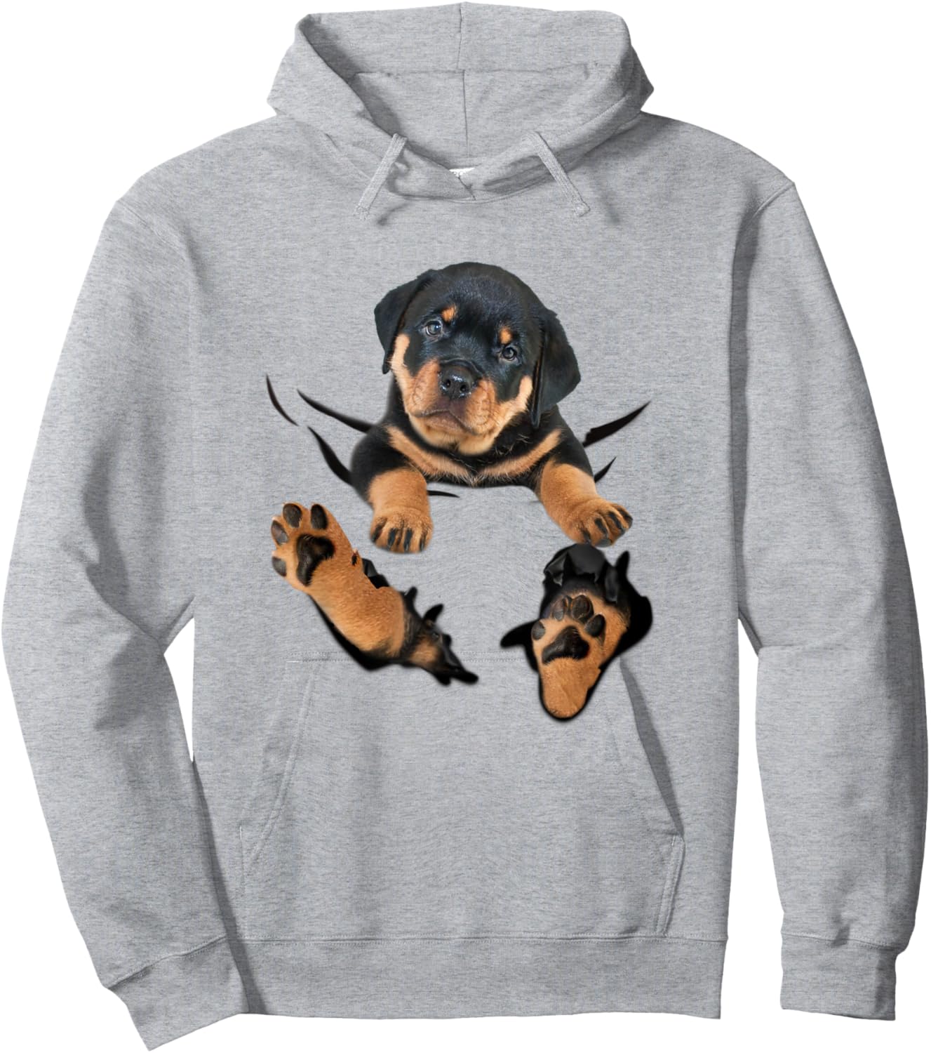Rottweiler Puppy Breakthrough Hoodie - Hoodie | Ash