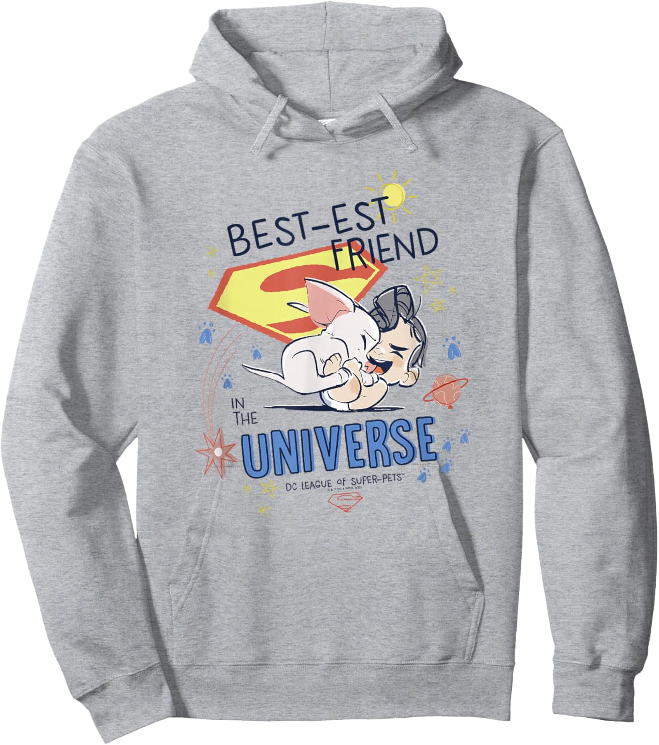 DC League Of Super-Pets Superman And Krypto Best-Est Friend Hoodie - Hoodie | Ash