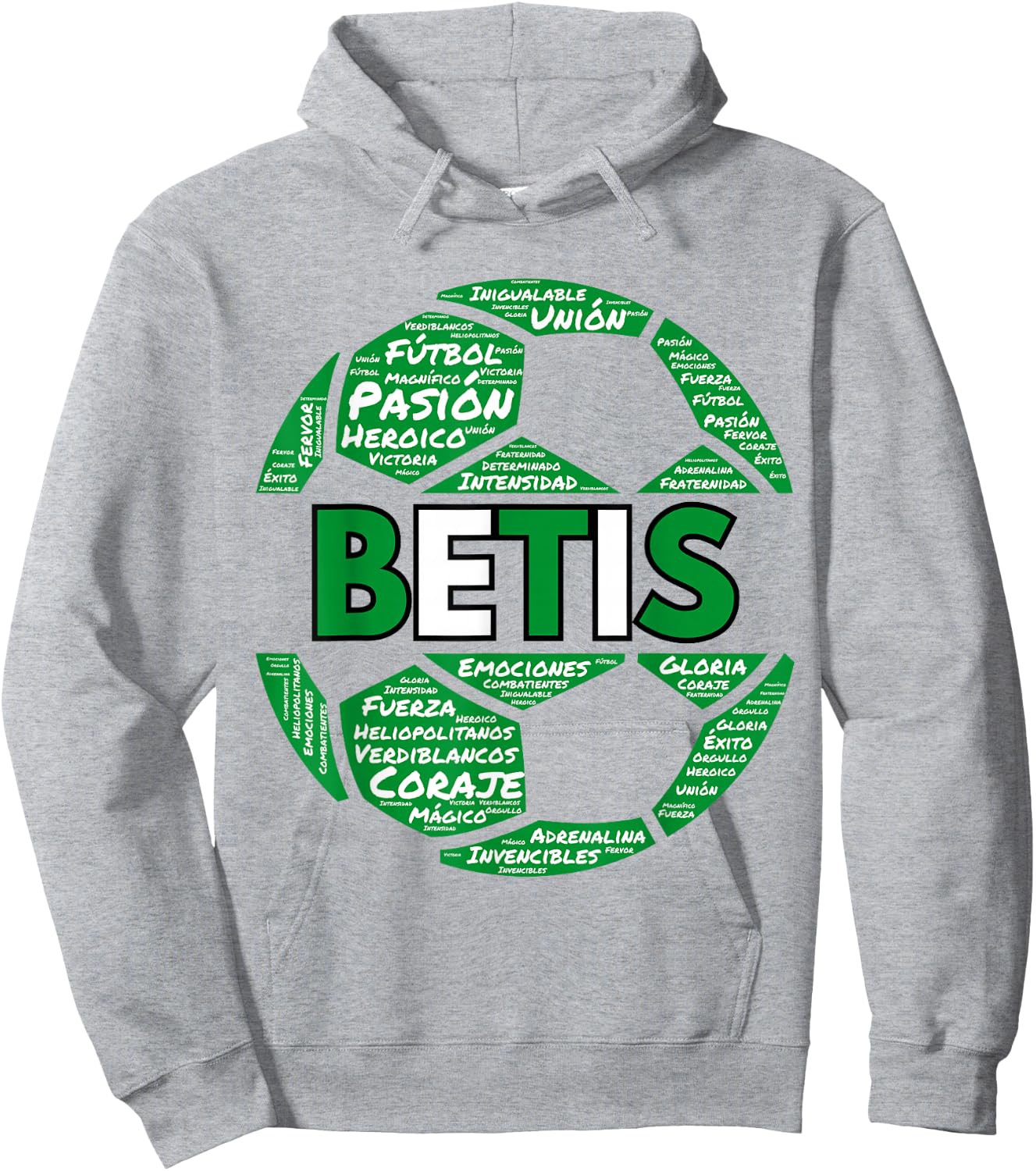 Betis Regalo Aficionado Al Fútbol Verdiblancos Hoodie - Hoodie | Ash