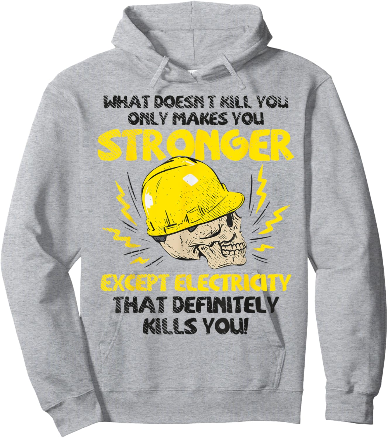 Electrician Electrical Worker Journeyman Wireman Scull Hoodie - Hoodie | Ash