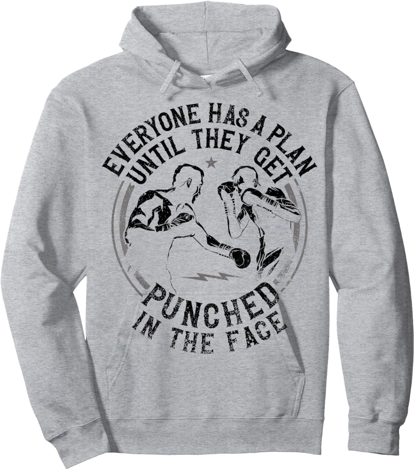 Boxing Vintage Everyone Has A Plan Until They Get Punched In Hoodie - Hoodie | Ash