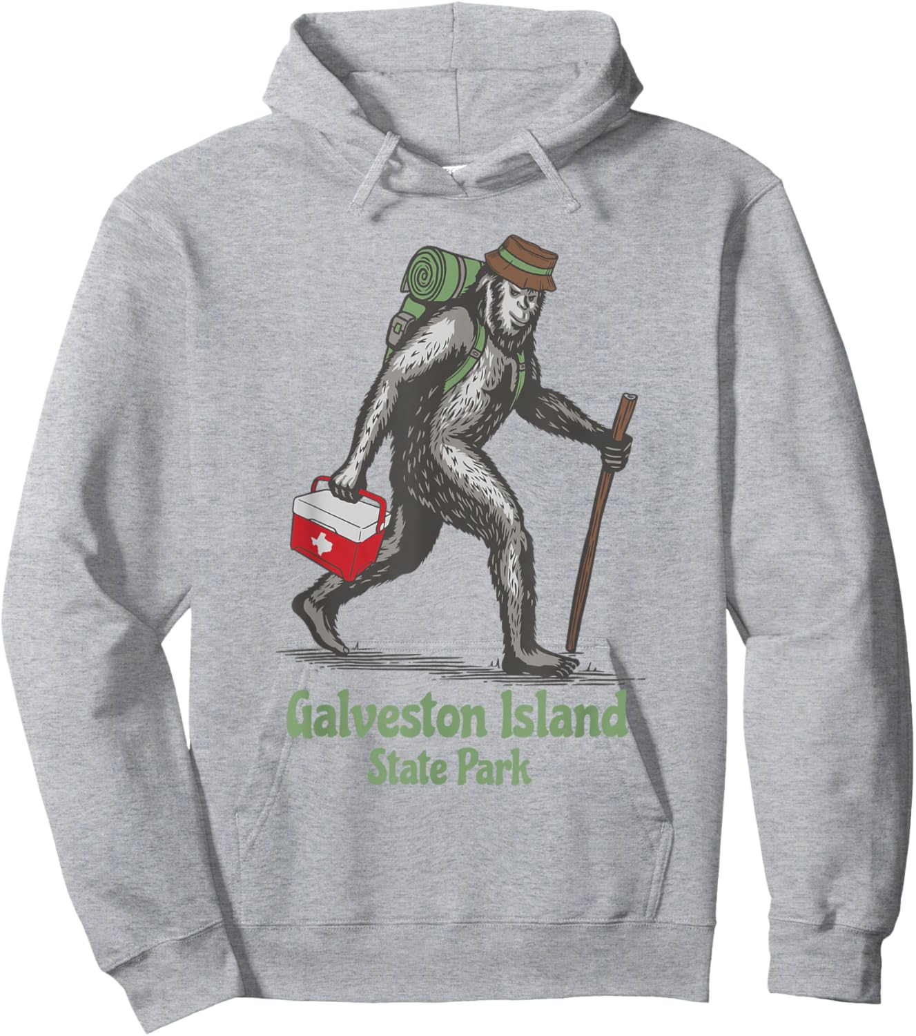 Bigfoot Sighting at Galveston Island State Park Texas Hoodie - Hoodie | Ash