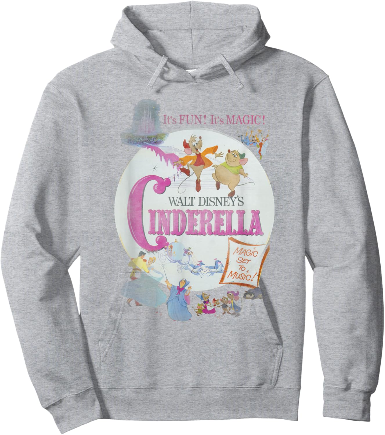 Disney Cinderella Vintage Classic Movie Poster Small Hoodie - Hoodie | Ash